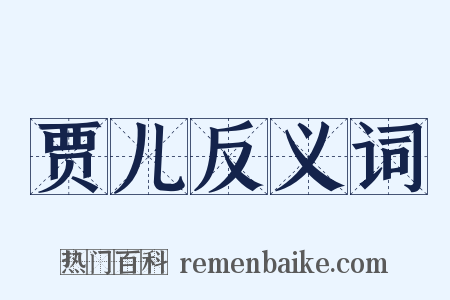 贾儿反义词是什么意思的图片